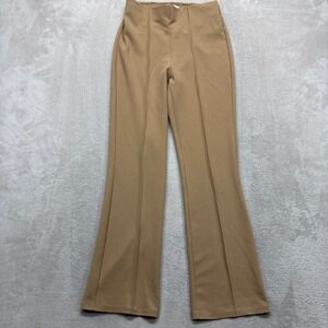 Anthropologie CAKES‎ AND CASHMERE Pants Women's XS Tan High Waist Flare Trouser